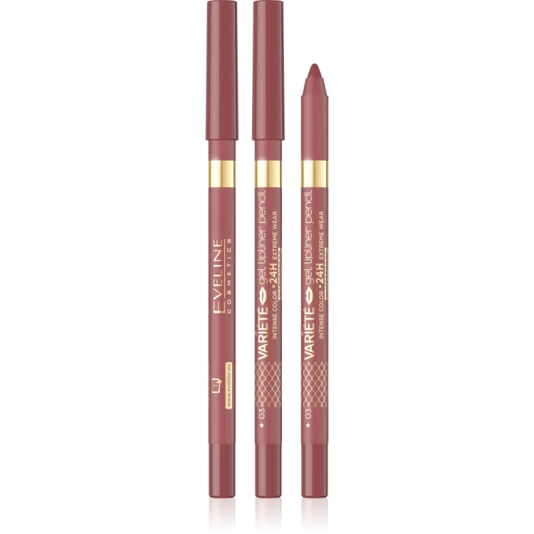 Eveline VARIETE gel lip liner waterproof 03 dark rose